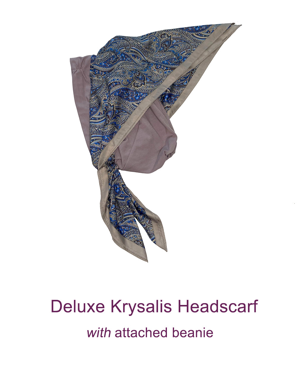 Retro Kerchief Headscarf ~Heather Paisley