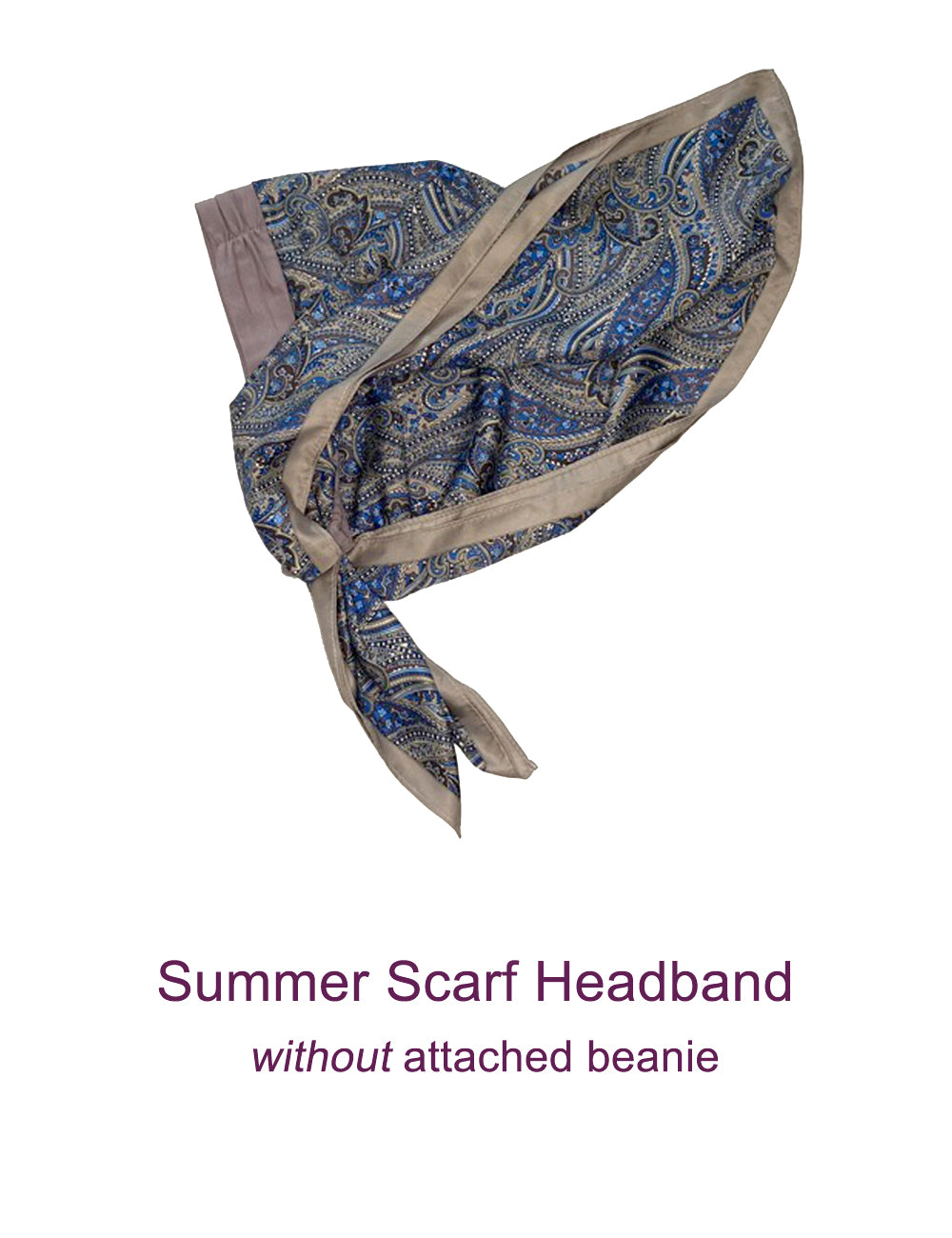 Retro Kerchief Headscarf ~Heather Paisley