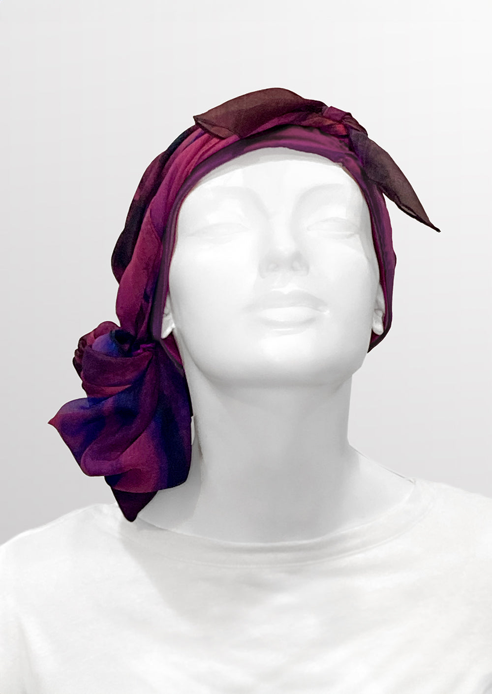 Fine Art Headscarf ~Boysenberry