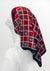 Retro Kerchief Headscarf ~Ruby Geometric