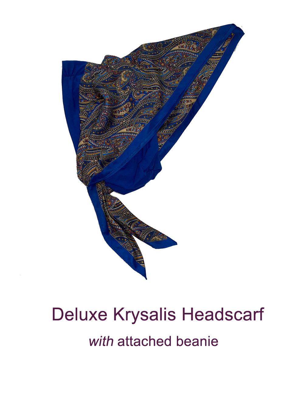 Retro Kerchief Headscarf ~ Blue  Paisley